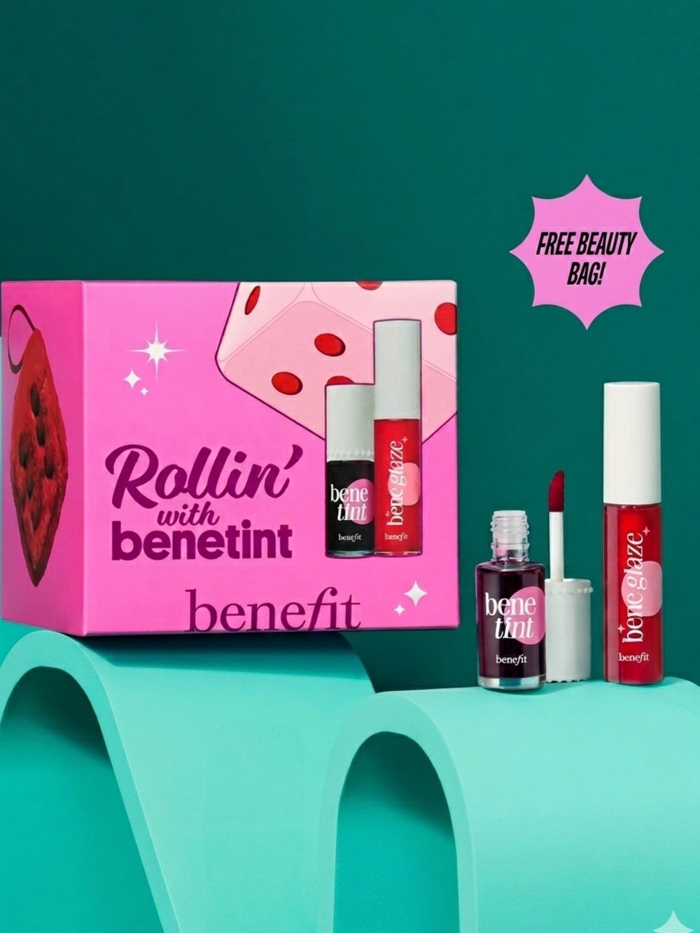 Benefit Cosmetics "Rollin' with Benetint" Gift Set – NWT – Lip & Cheek Stain HTF - Picture 1 of 5